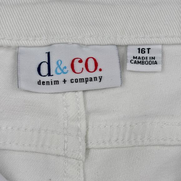 Denim & Co Jeans Size 16 Tall White How Slimming Stretch Denim Straight Leg - Picture 3 of 11